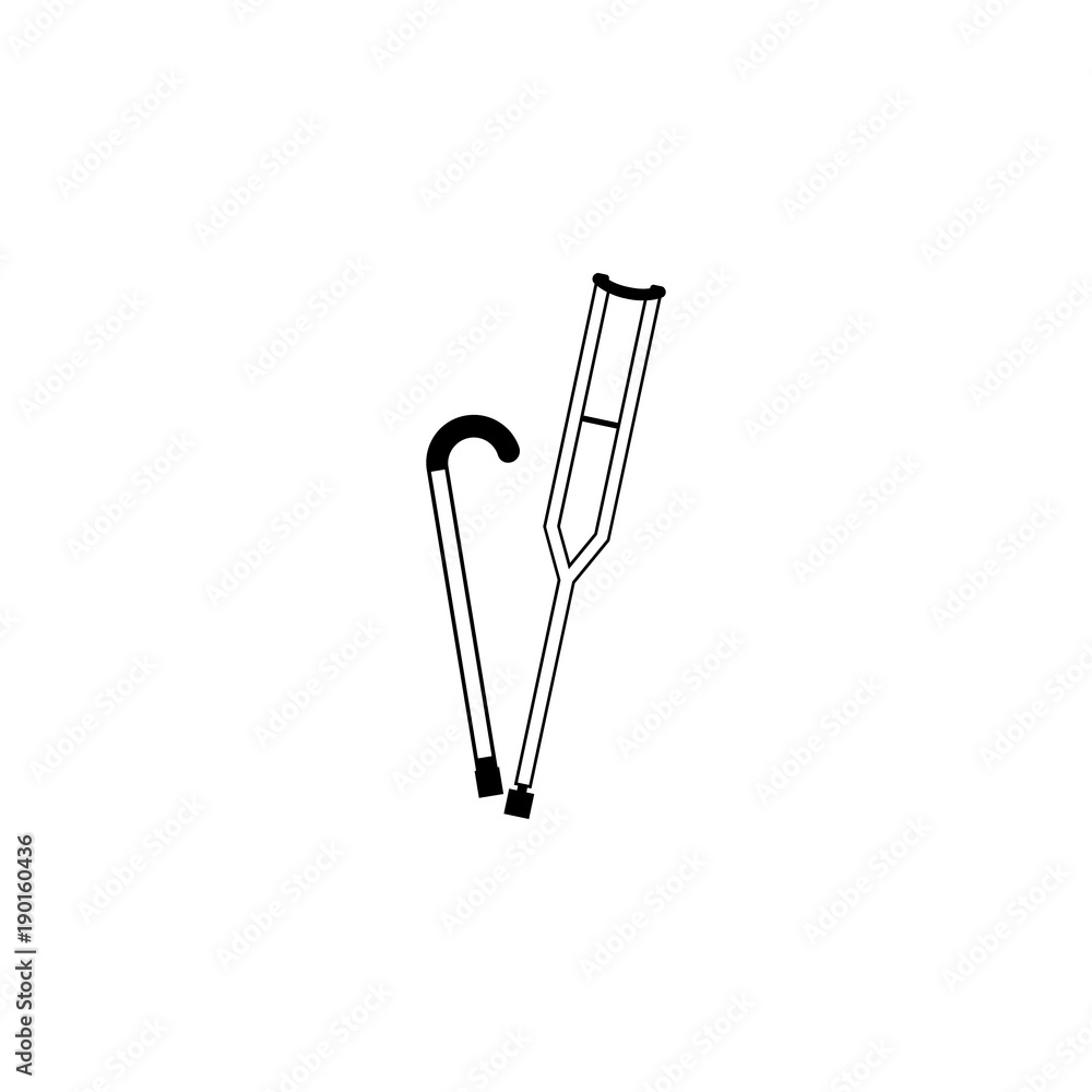 cane and crutch icon. Medecine Element for mobile concept and web apps. Thin line icon for website design and development, app development. Premium icon cane and crutch icon. Medecine Element for mobile concept and web apps. Thin line icon for website design and development, app development. Premium icon