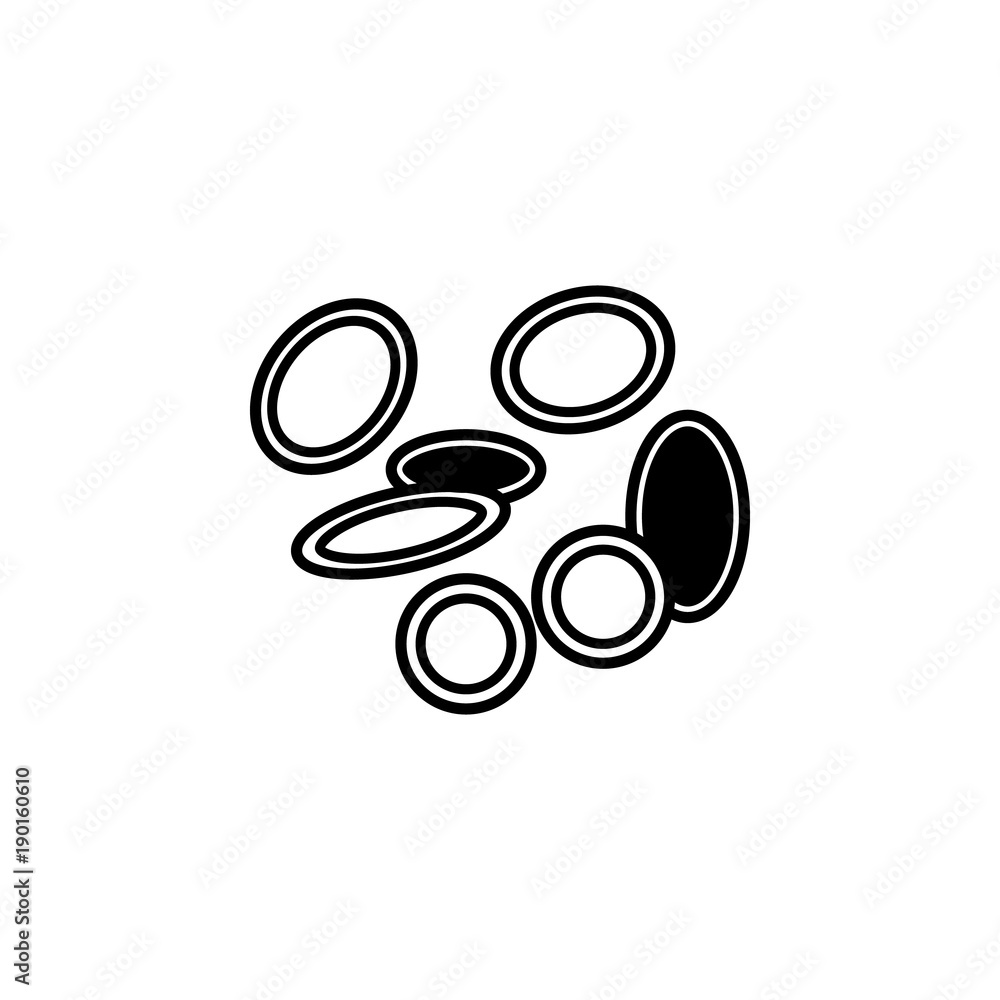 blood cells icon. Medecine Element for mobile concept and web apps. Thin line  icon for website design and development, app development. Premium icon - obrazy, fototapety, plakaty 