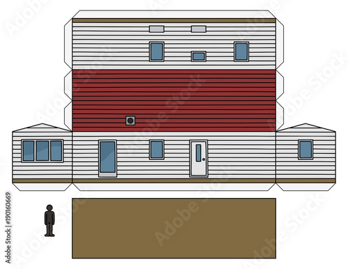 The paper model of a mobilhome