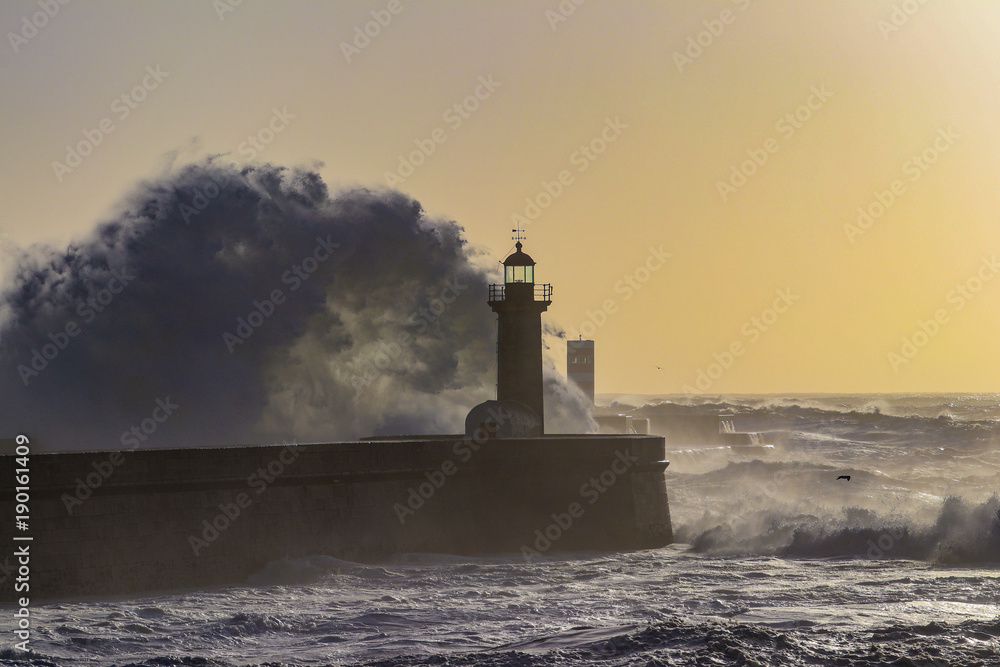 The Lighthouse and the waves