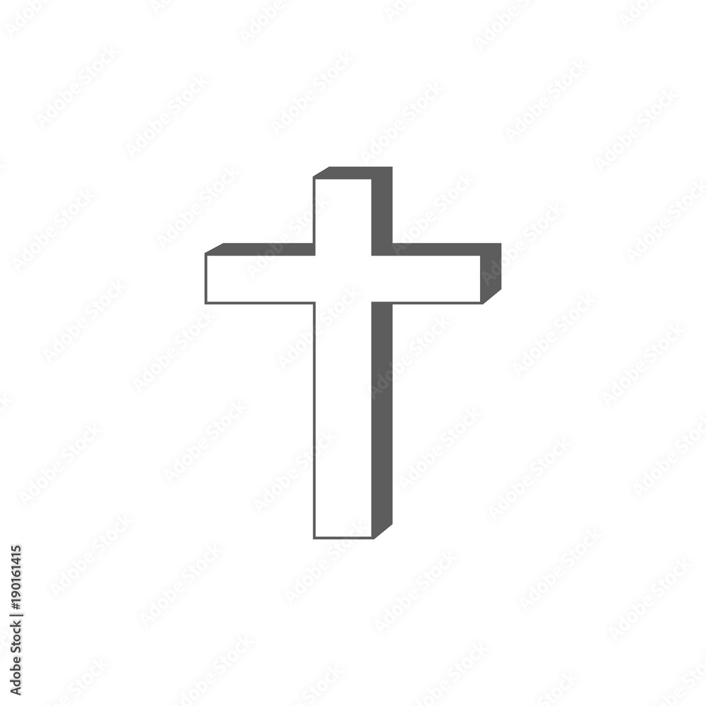 christian cross icon. Elements of religious signs icon for concept and web apps. Illustration  icon for website design and development, app development. Premium icon