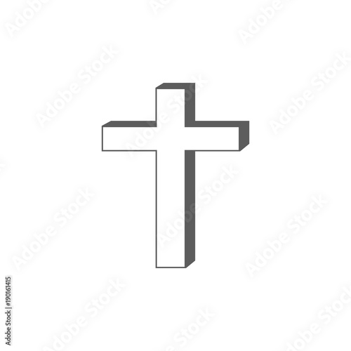 christian cross icon. Elements of religious signs icon for concept and web apps. Illustration  icon for website design and development, app development. Premium icon