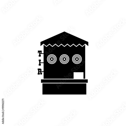 shooting gallery icon. Elements amusement park concept and web apps. Icon for website design and development, app development. Premium icon