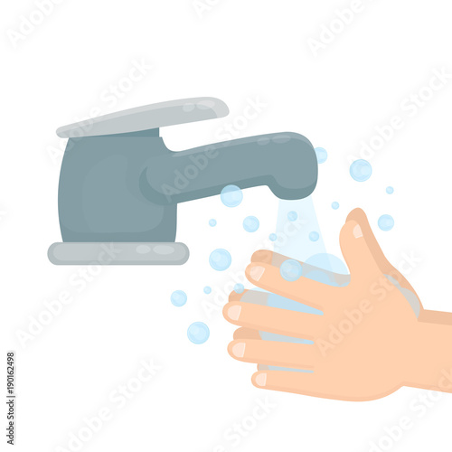 Pair of hands washing using soap 