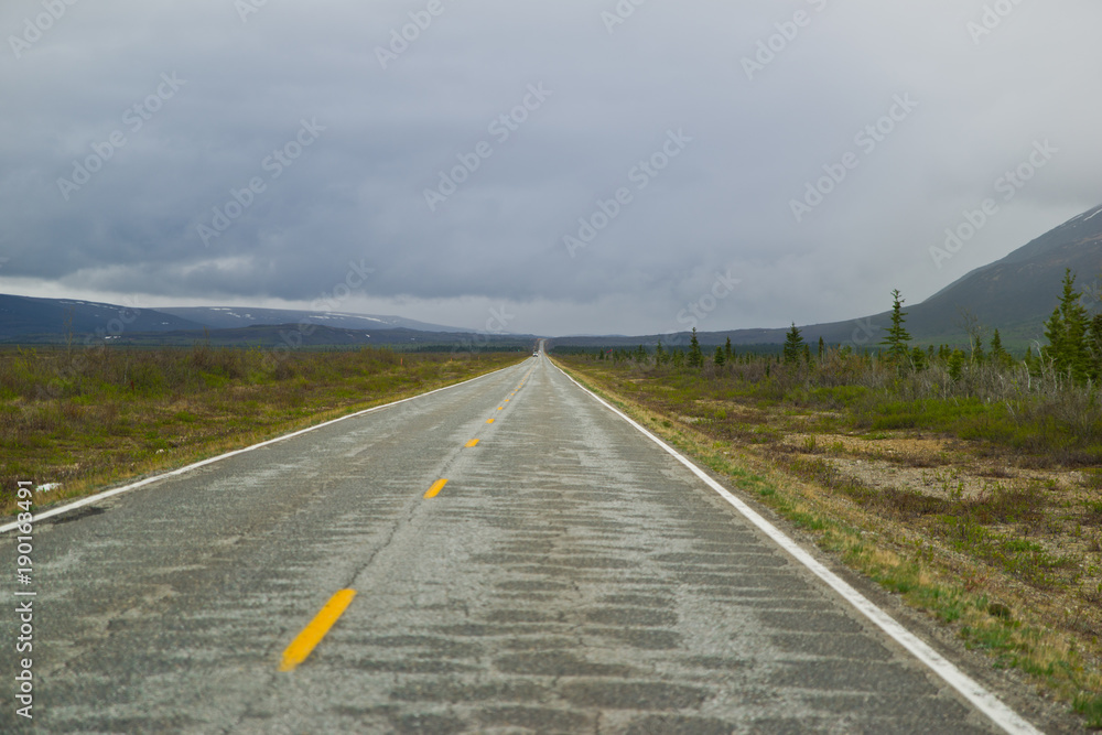 Never-ending Road in Alaska