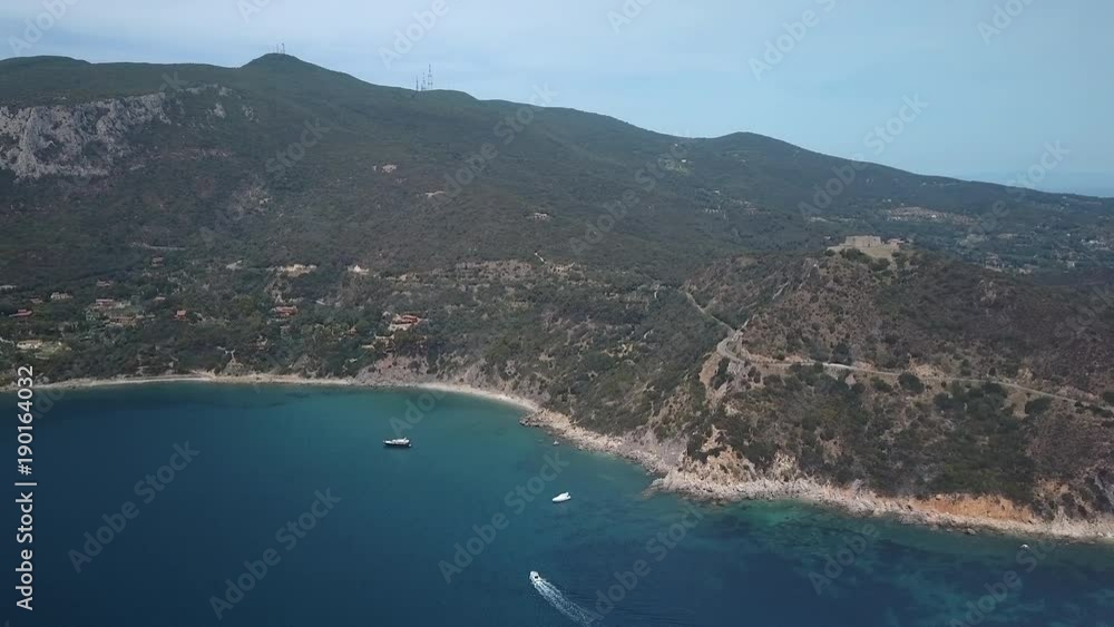 The big mountains on the islands of Monte Argentario in Italy The big mountains on the islands of Monte Argentario in Italy