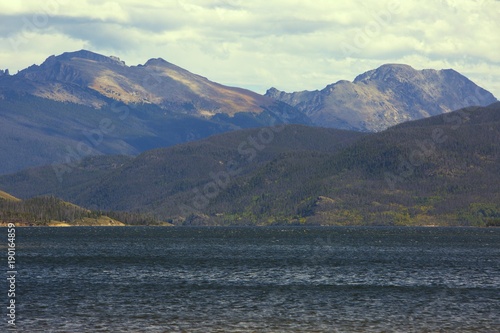 Mountain range in the summer