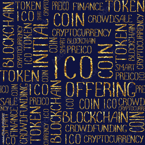 ICO Initial coin offering pattern photo