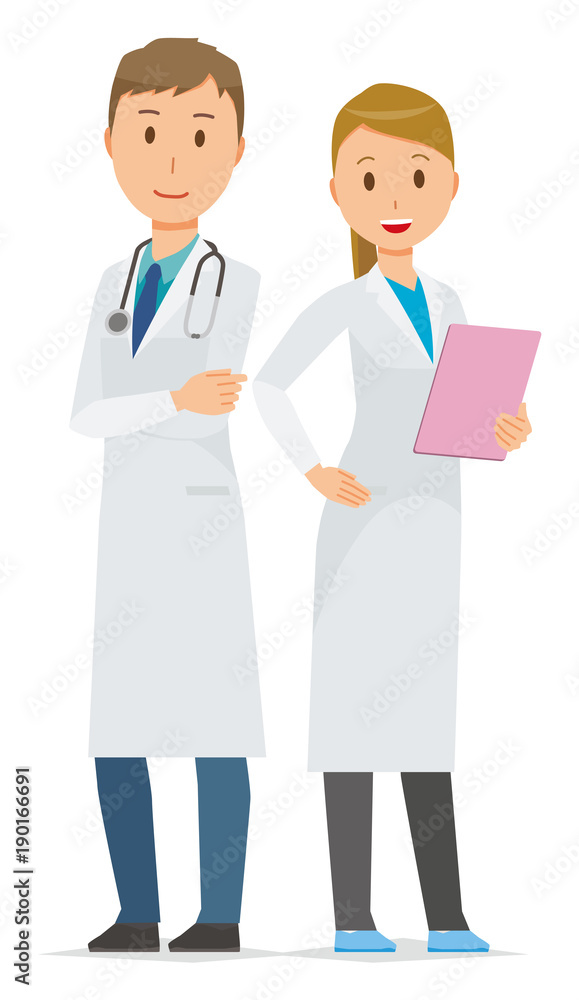 Two young medical staff members Two young medical staff members