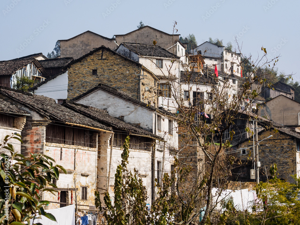 Beautiful villages on the ridge of mountain, Mulihong village is famouse in Huangshan Scenic Spot.