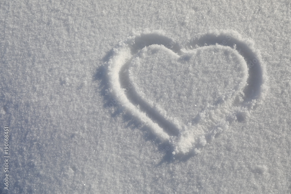 Heart on snow Heart on snow