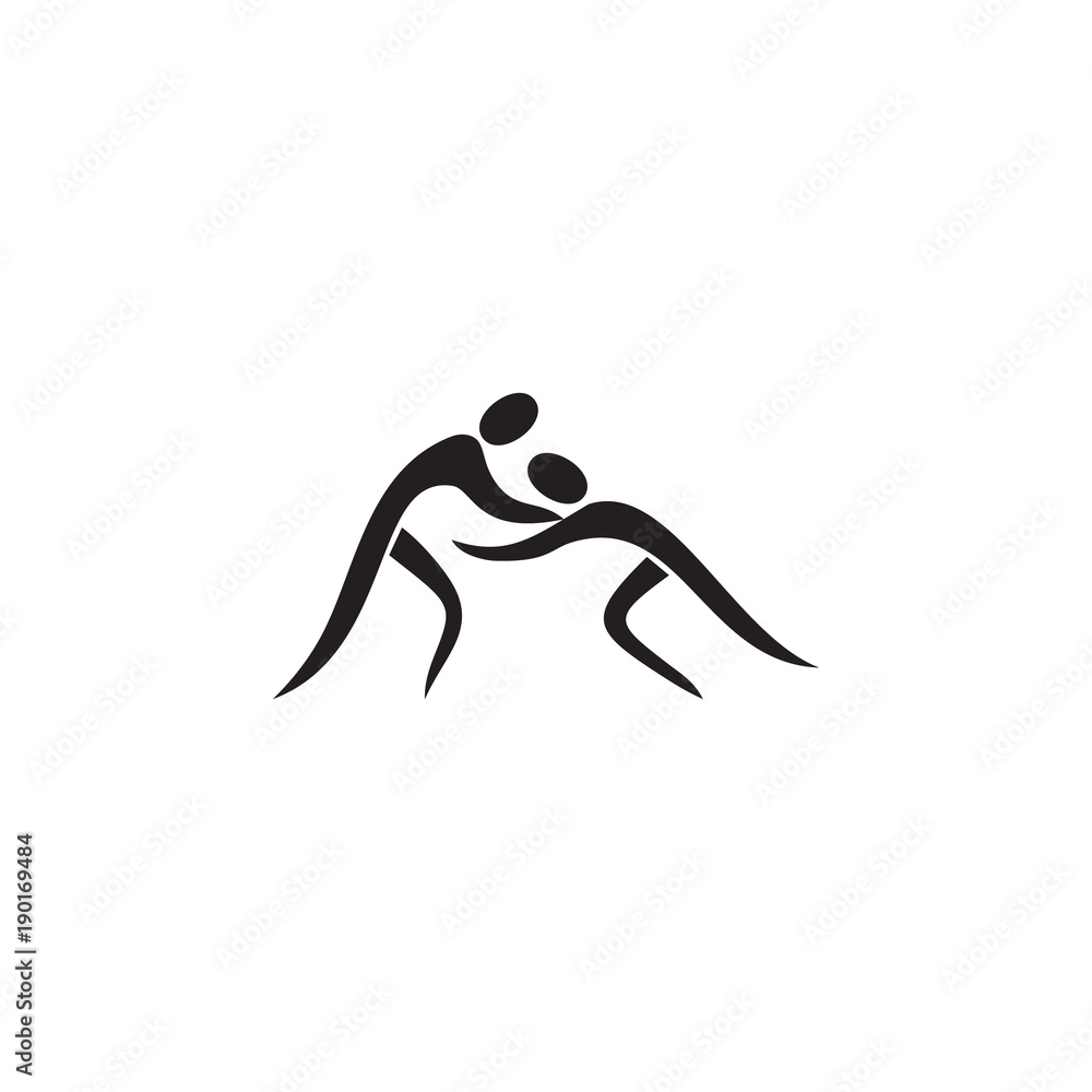 classic wrestling icon. Element of figures of sportsman icon. Premium quality graphic design icon. Signs, symbols collection icon for websites, web design, mobile app