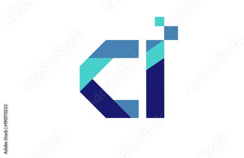 CI Digital Ribbon Letter Logo 