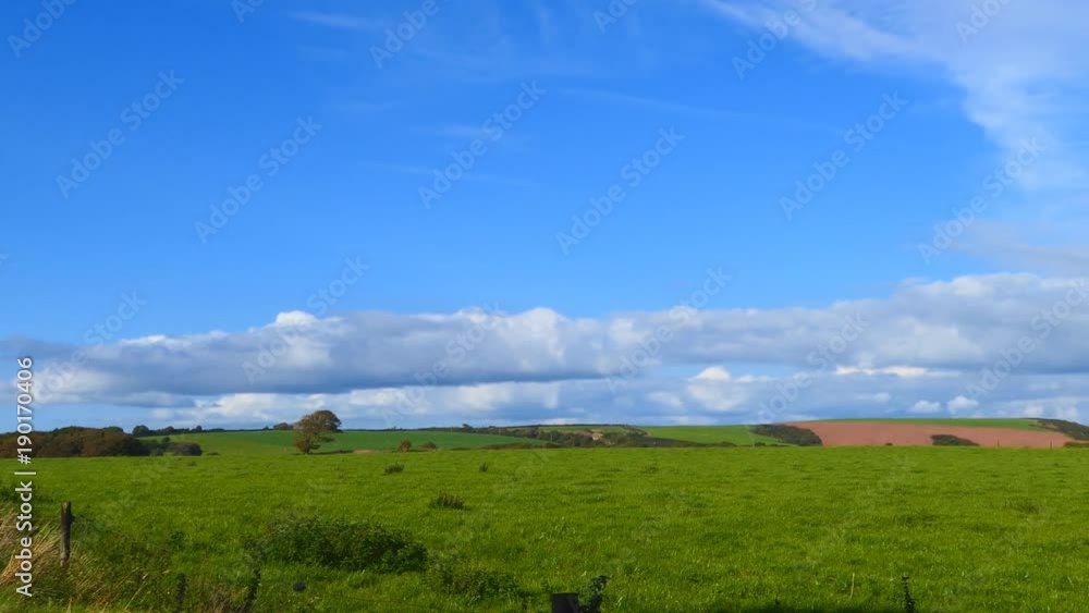 A view of the meadow valley. Great Britain. A view of the meadow valley. Great Britain.