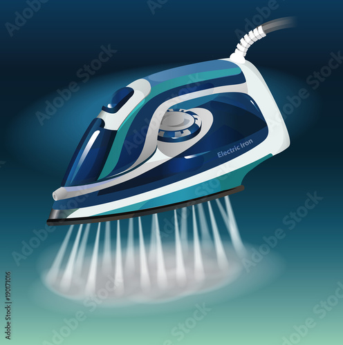 modern electric iron with steam