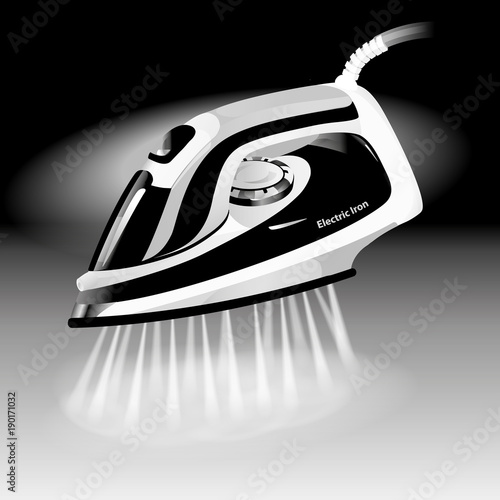 modern electric iron with steam