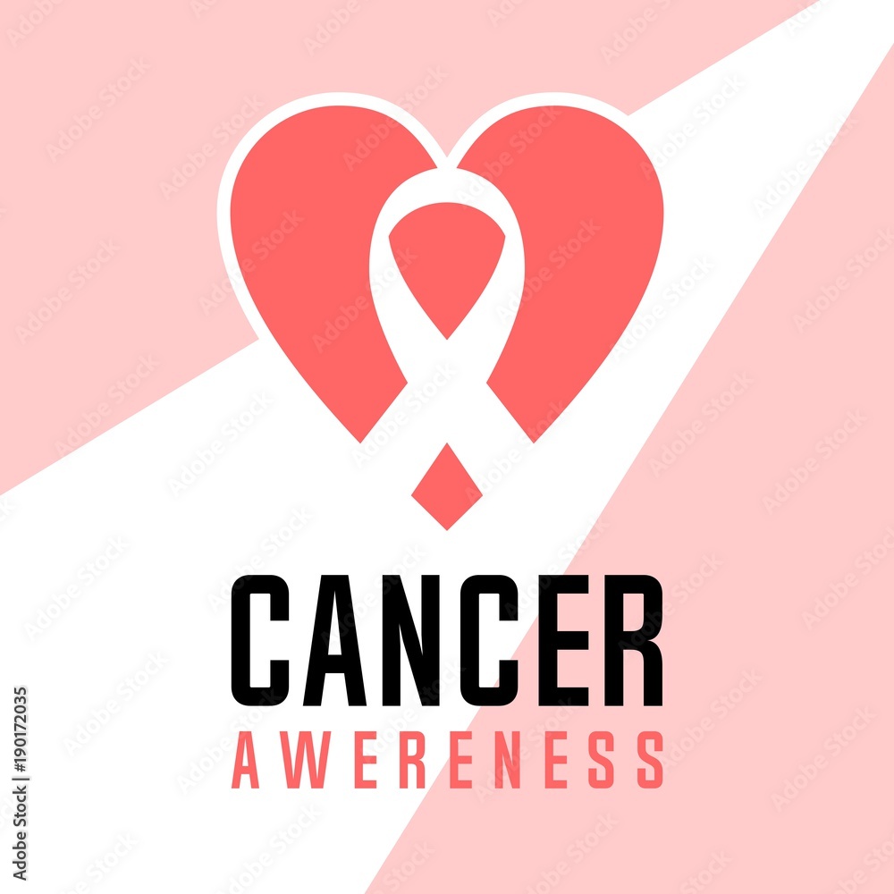 cancer awareness poster. ribbon. sticker cancer awareness poster. ribbon. sticker