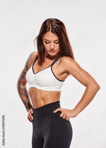 Strong female bodybuilder
