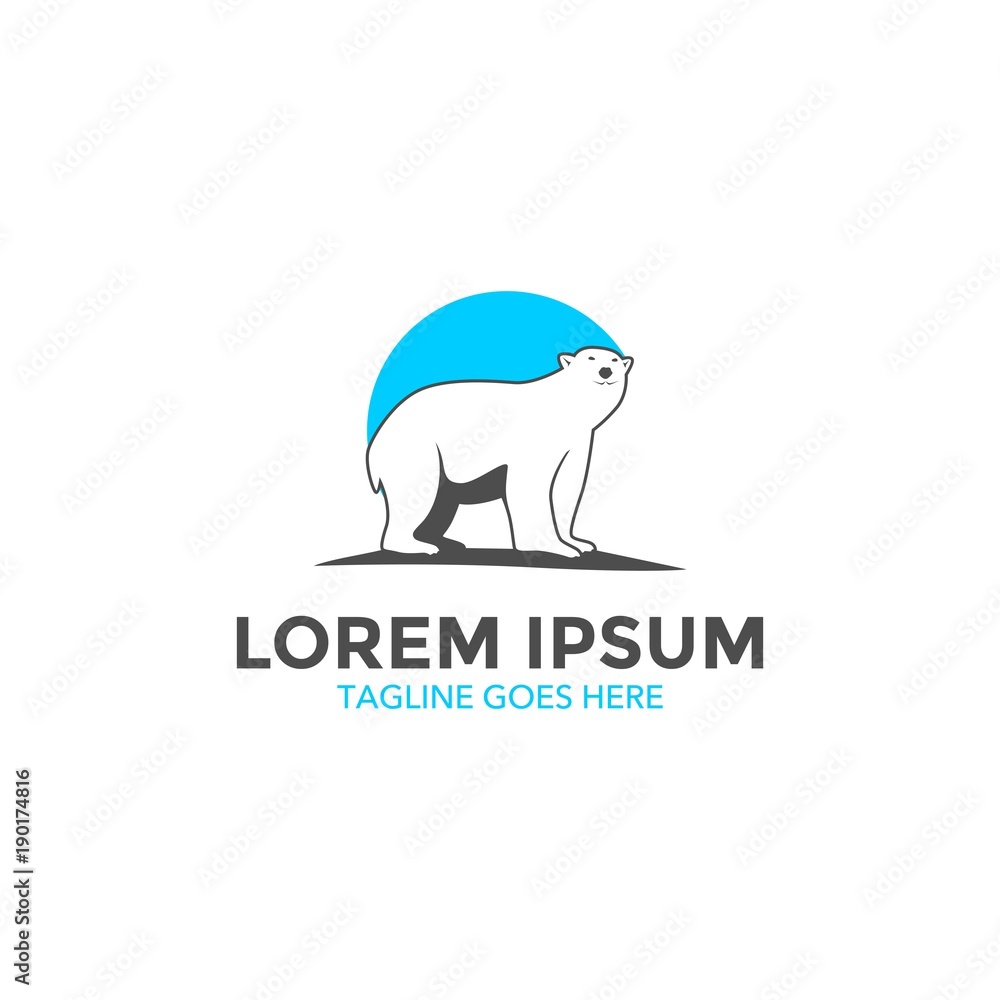 Obraz premium Polar Bear Logo. Vector. Editable