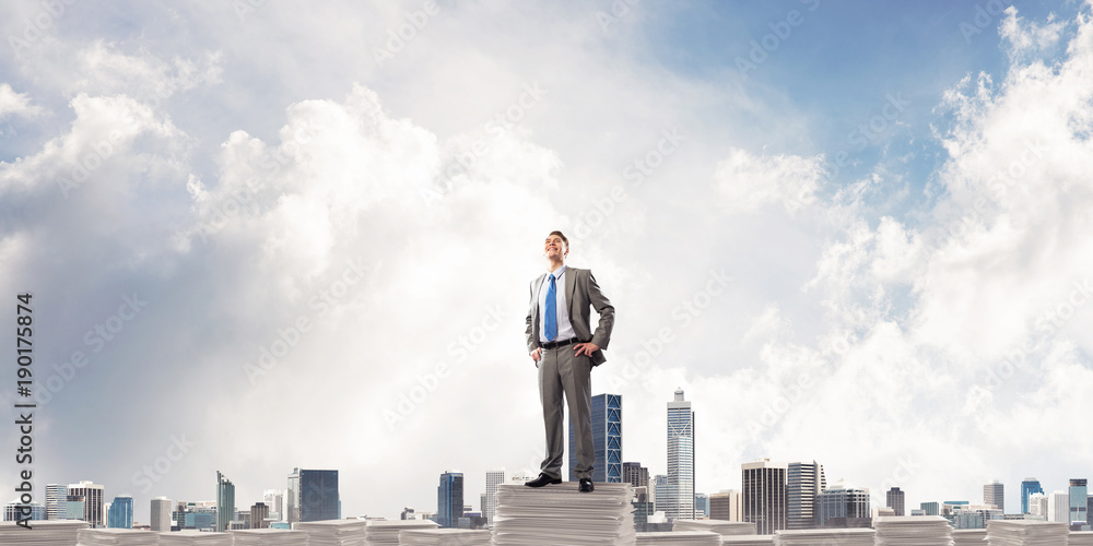 Successful confident businessman in suit. Successful confident businessman in suit.