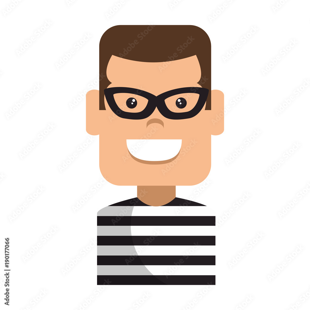 thief male avatar character vector illustration design thief male avatar character vector illustration design