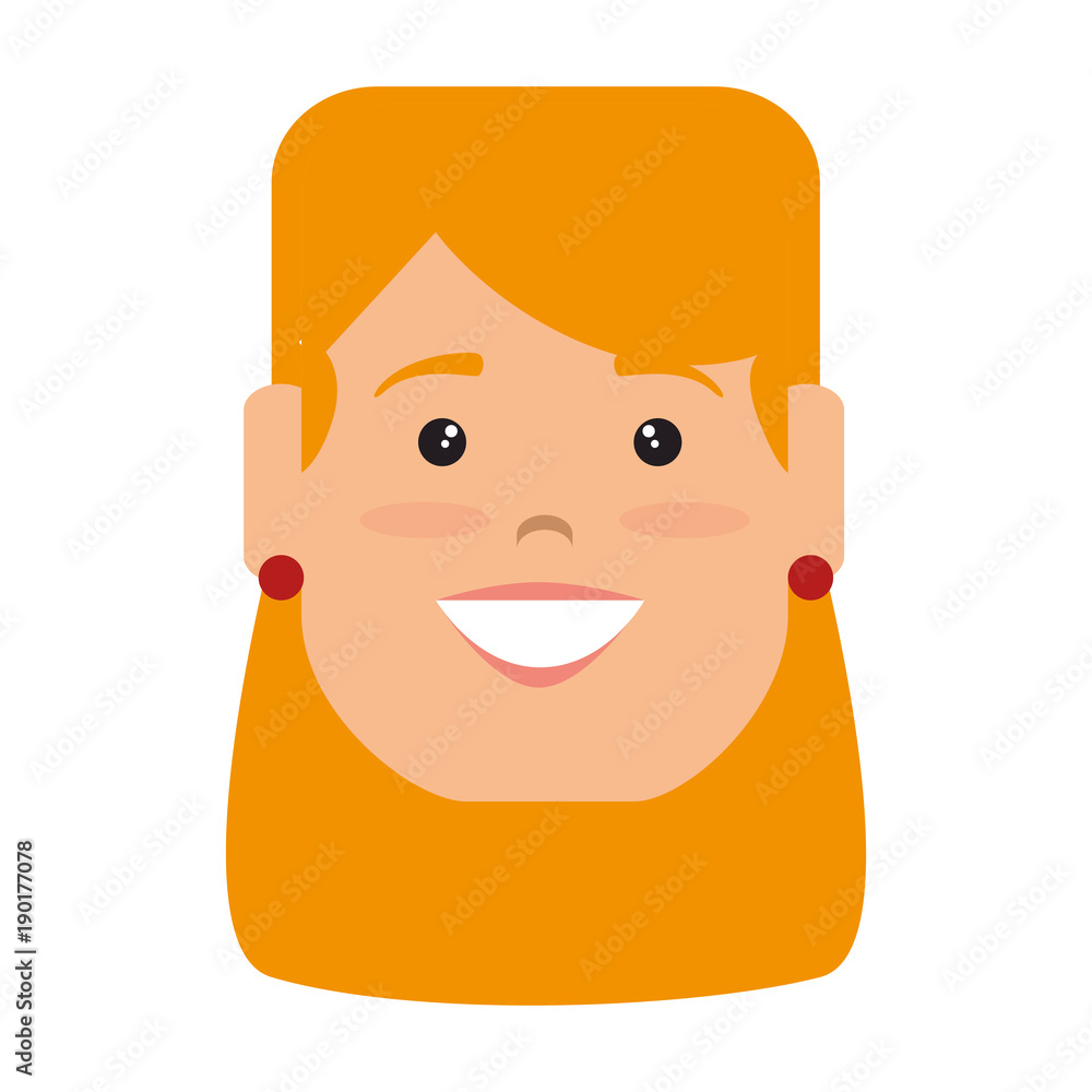 Fototapeta premium beautiful woman head avatar character vector illustration design
