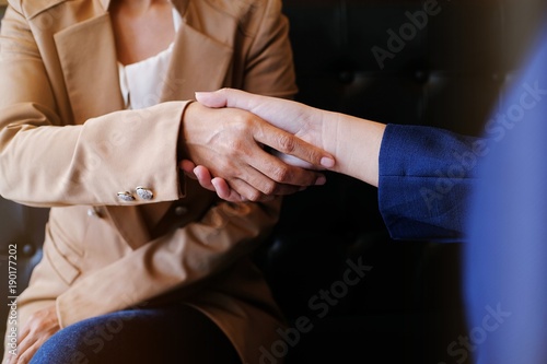 Image business mans handshake. Business partnership meeting successful concept. © Charlie's