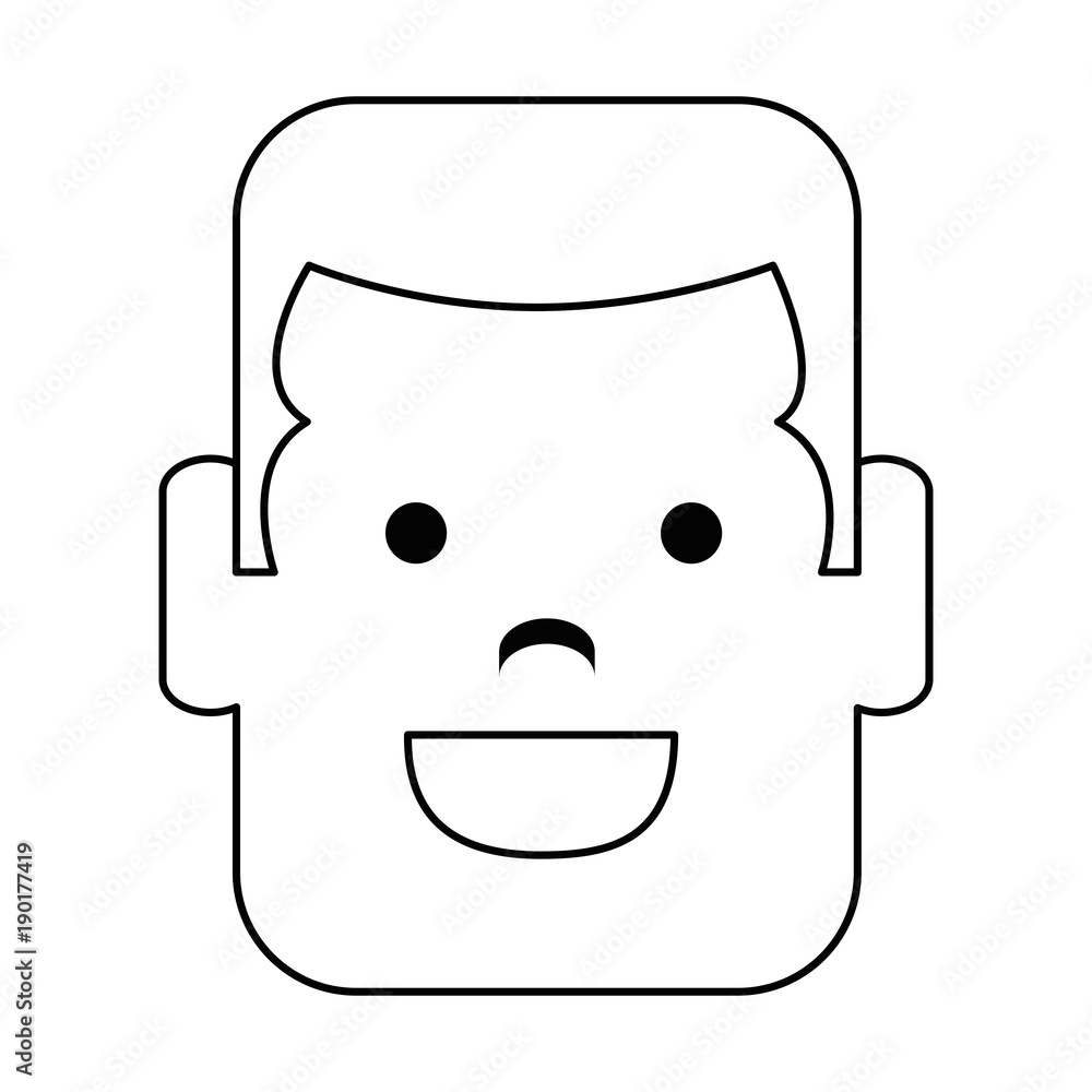 young man head avatar character vector illustration design young man head avatar character vector illustration design