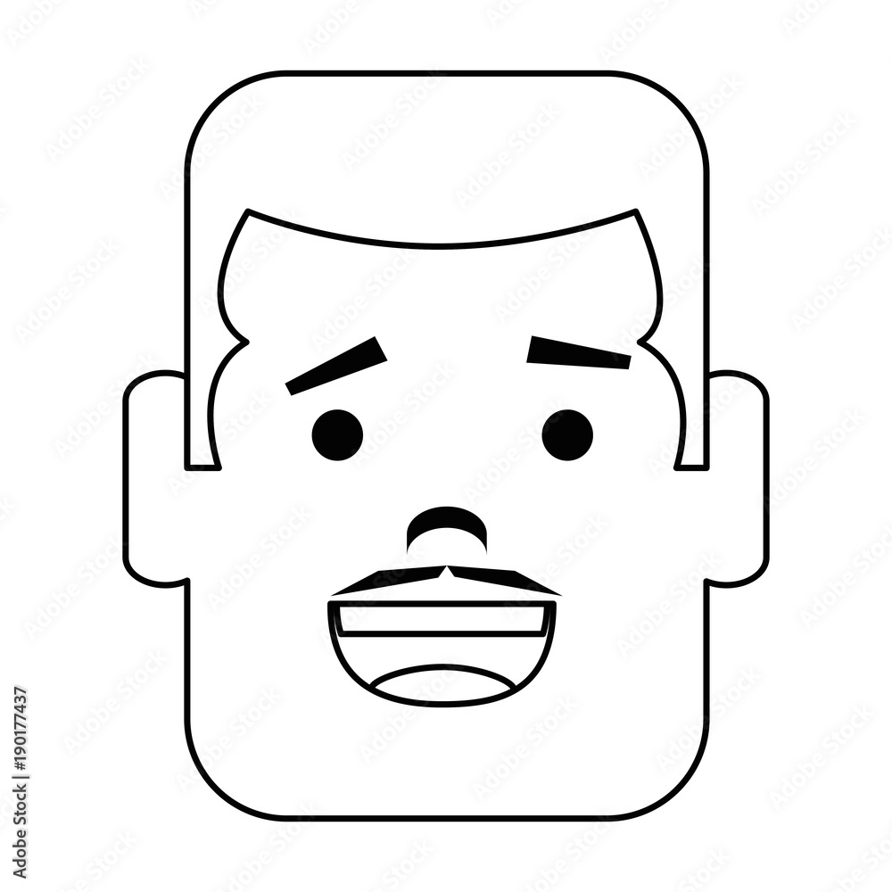 young man head avatar character vector illustration design young man head avatar character vector illustration design