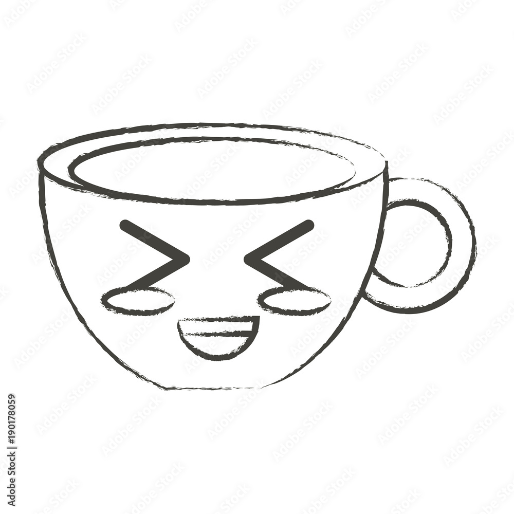 Kawaii coffee mug icon Kawaii coffee mug icon