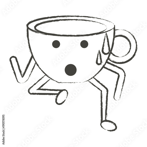 Kawaii coffee mug icon