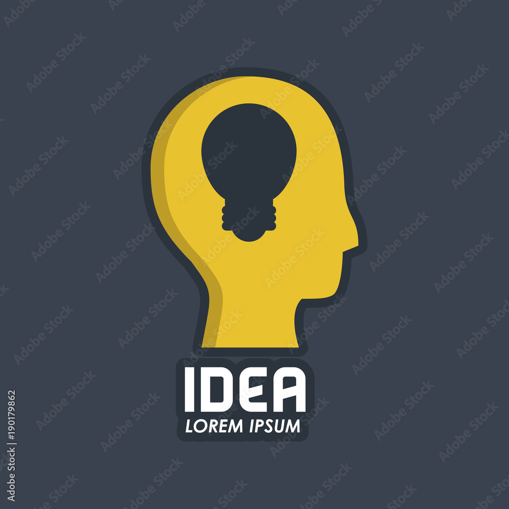 Creative minds and ideas icon vector illustration graphic