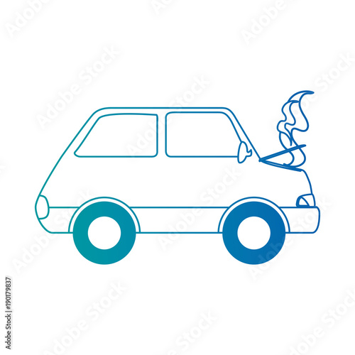 car burning isolated icon vector illustration design