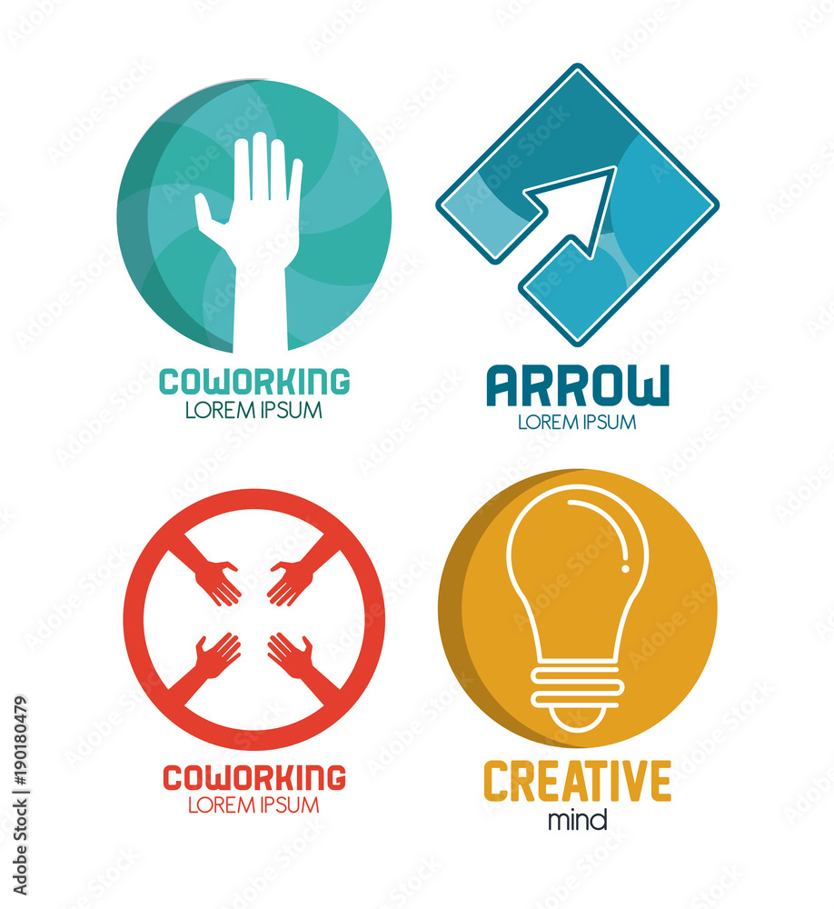 Fototapeta premium Identity symbols set icon vector illustration graphic