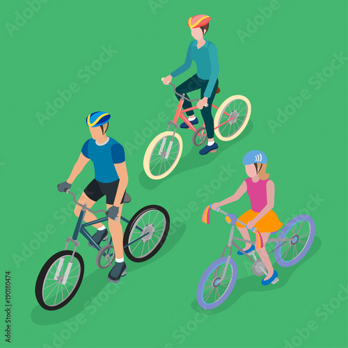 Group of bicyclists