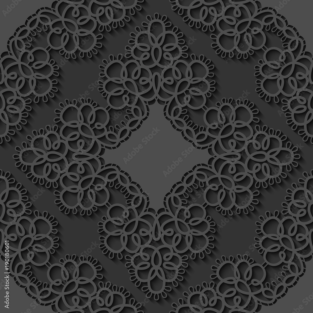 Fototapeta premium Elegant seamless lace pattern. Openwork background. Vector Illustration
