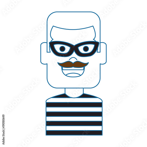 thief male avatar character vector illustration design