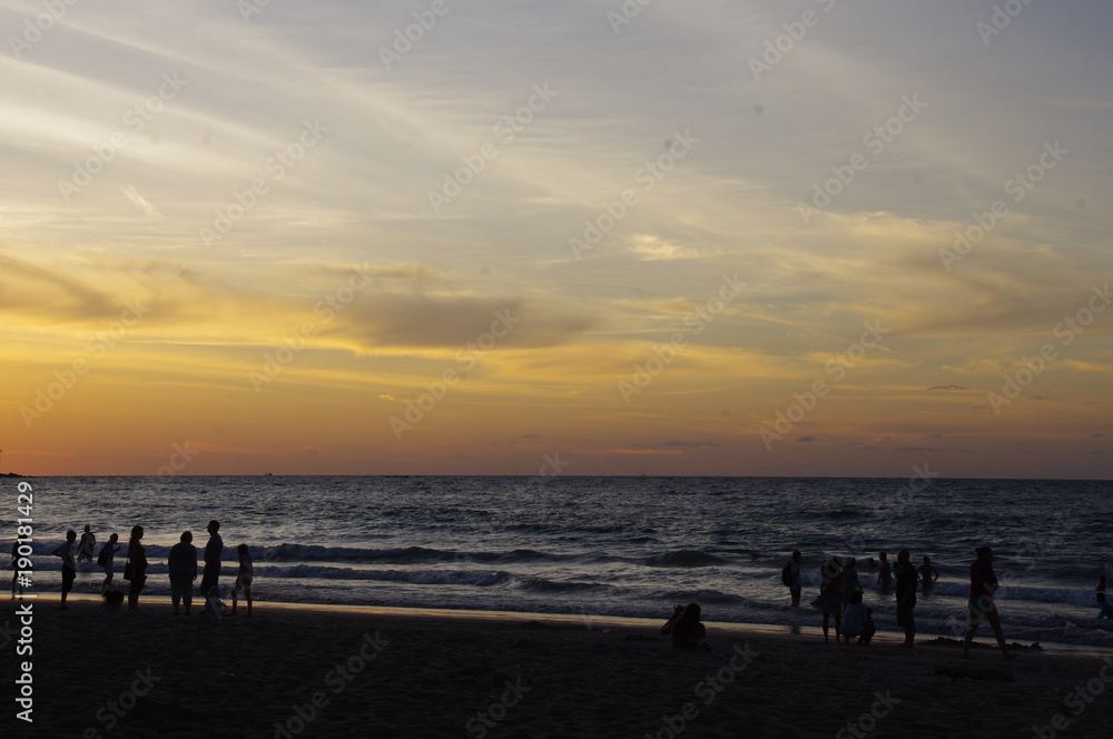 Sunset in Phuket in Kamala