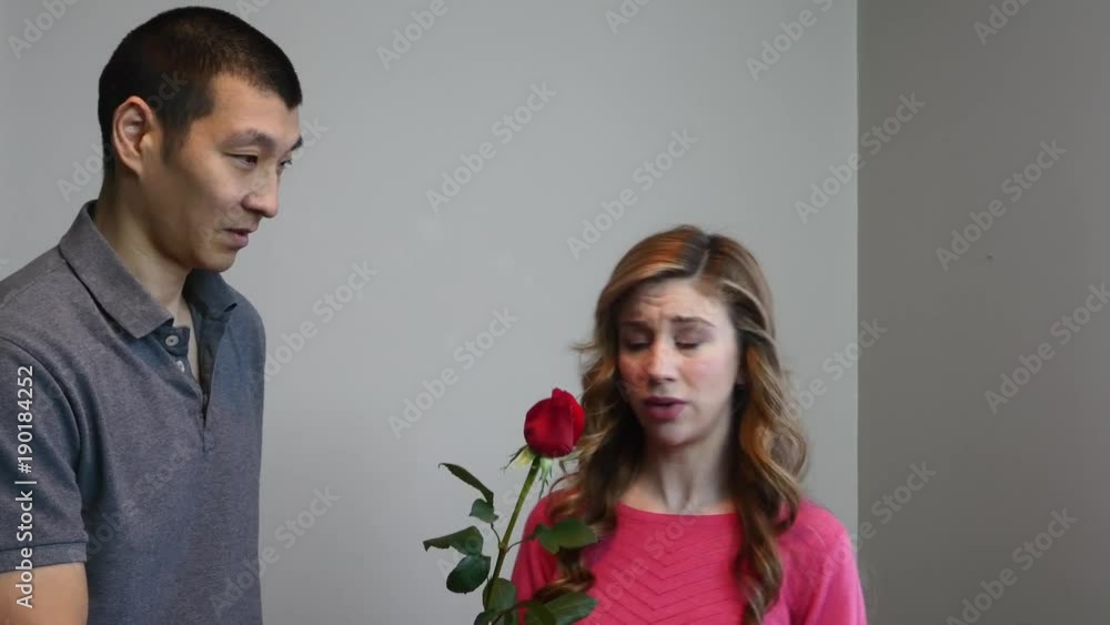 Girl picks Avocado over Red Rose Girl picks Avocado over Red Rose