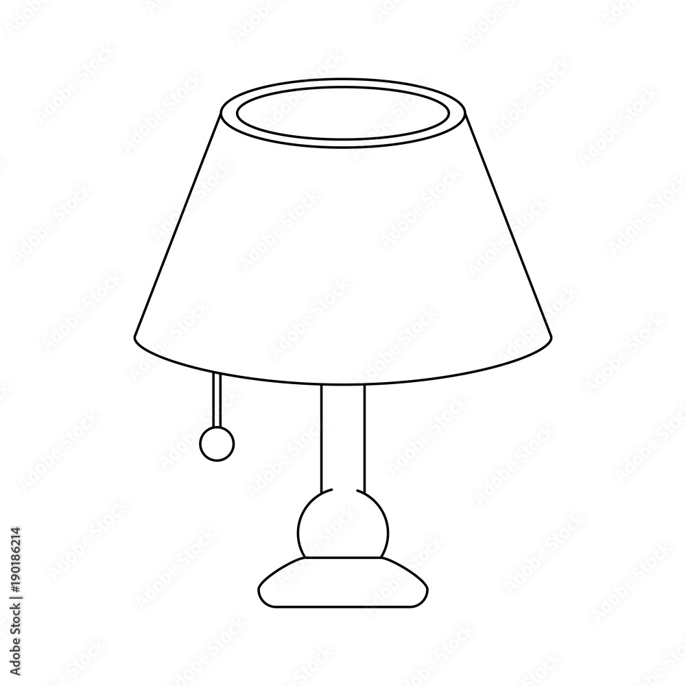 Obraz premium Desk night light icon vector illustration graphic design