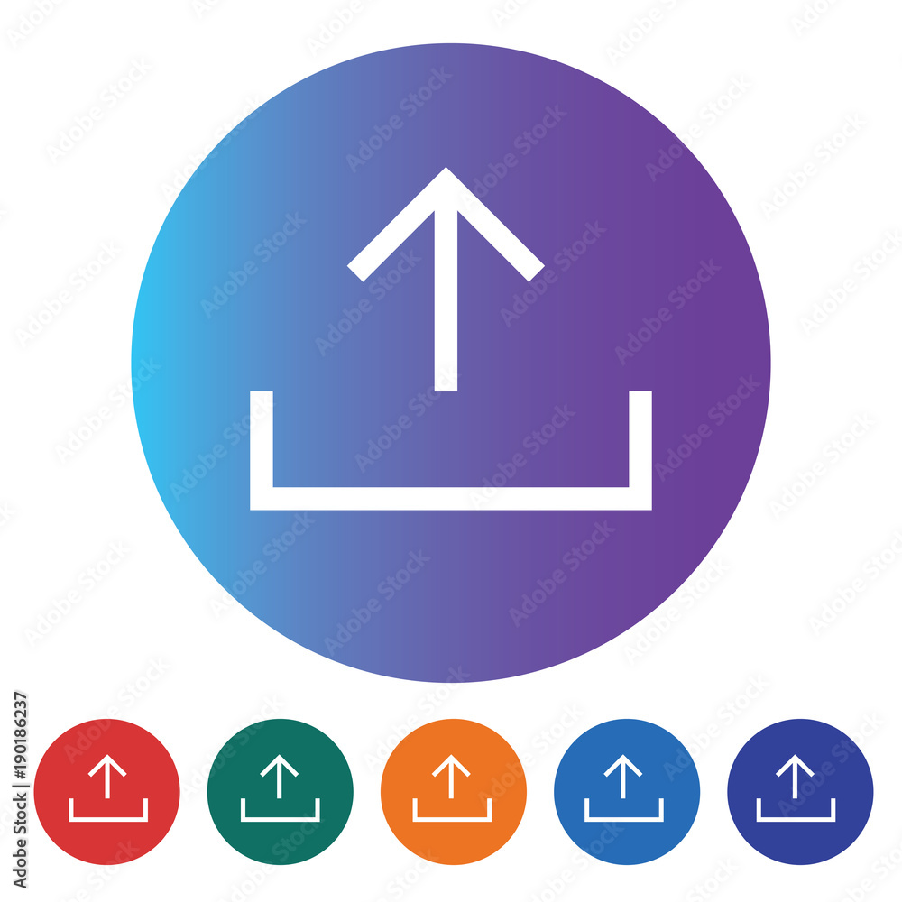 Upload Flat minimal icon vector Upload Flat minimal icon vector