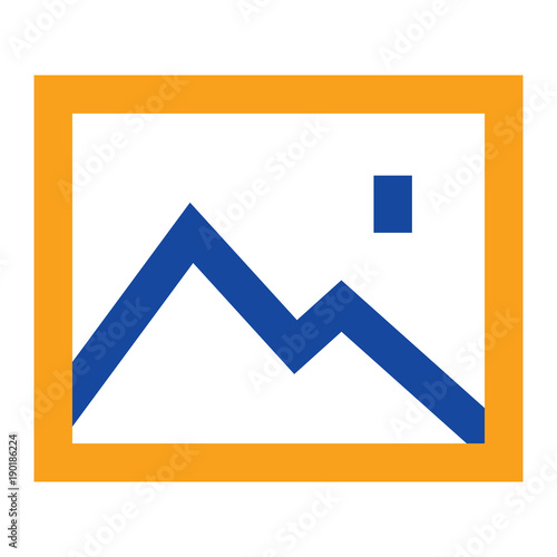 Picture Flat minimal icon vector