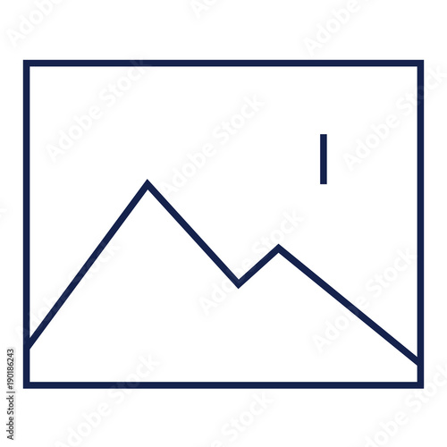 Picture Flat minimal icon vector
