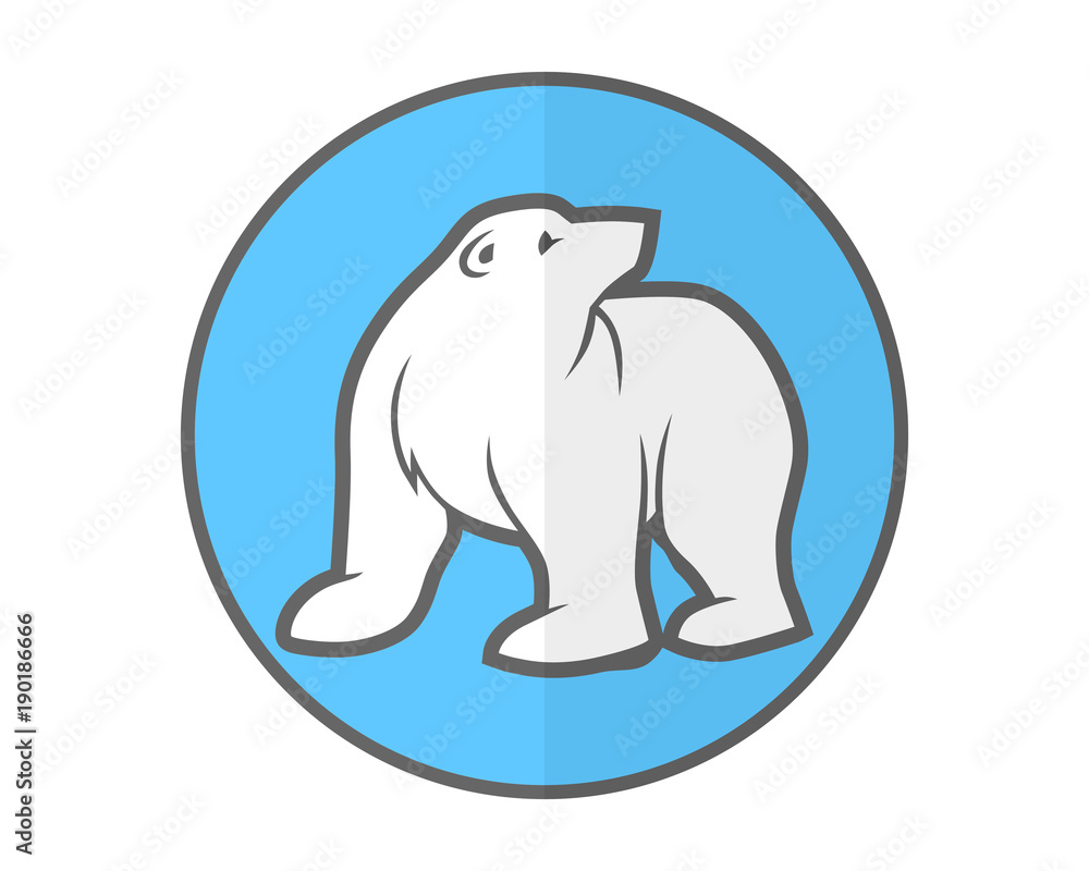 circle polar bears fauna animal wildlife image vector icon silhouette circle polar bears fauna animal wildlife image vector icon silhouette