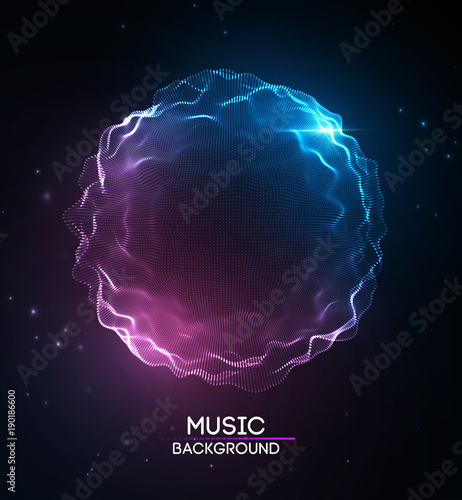 Music abstract background blue. Equalizer for music, showing sound waves with music waves, music background equalizer vector concept.