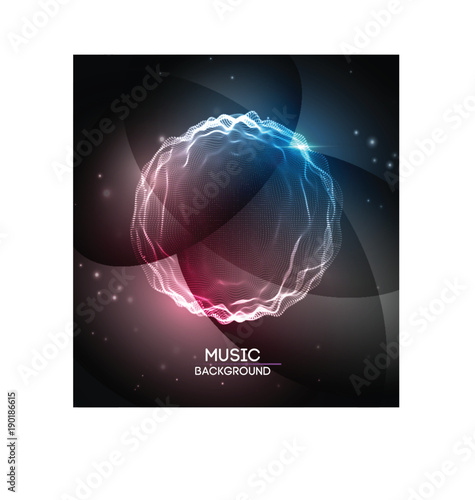 Music abstract background blue. Equalizer for music, showing sound waves with music waves, music background equalizer vector concept.