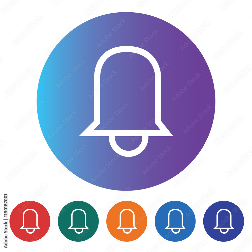 Bell Flat minimal icon vector Bell Flat minimal icon vector