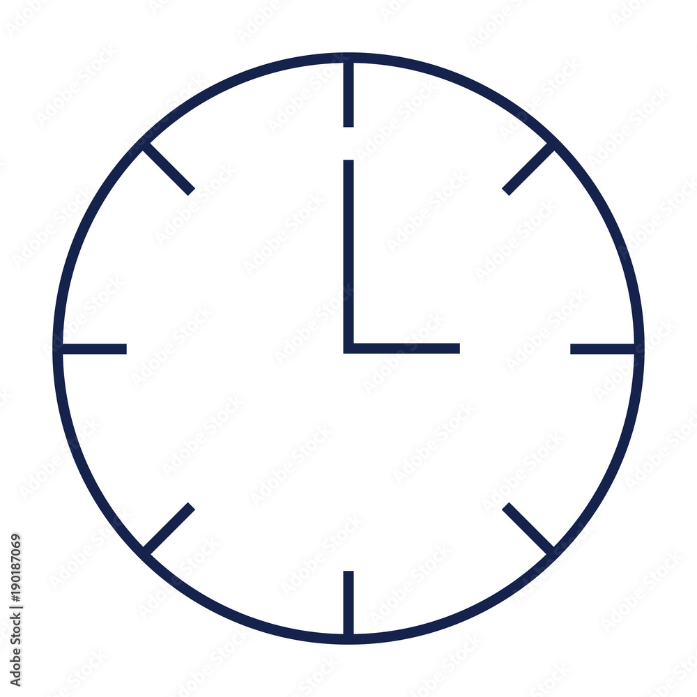 Clock Flat minimal icon vector Clock Flat minimal icon vector