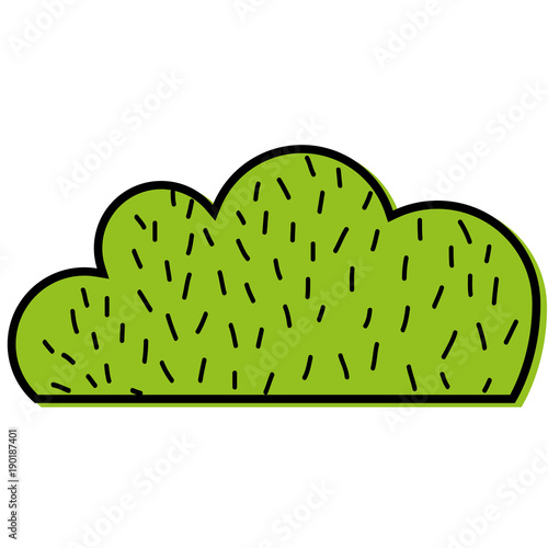 color natural bush plant flat design