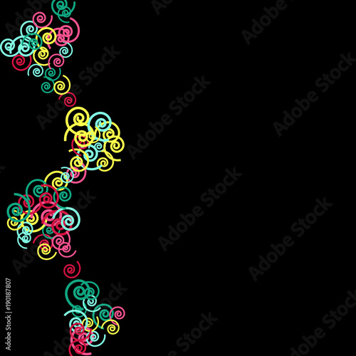 Vector Confetti Background Pattern. Element of design. Color spirals on a white background